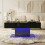 Black Coffee Table with 16-Color LED Lighting 8