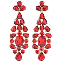 (Red) Alloy Modern Style Drop Earrings With Irregular Shapes For Women Fashion Office