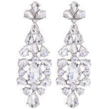 (White) Alloy Modern Style Drop Earrings With Irregular Shapes For Women Fashion Office