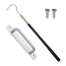 Adjustable Attic Pull-Down Hook Kit with Telescopic Rod and Door Handle for Ladder and Stairs