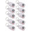 10 Pcs White Compass Thermometer Keychains,  Navigation Tools with Temperature Gauge for Hiking Camping 1