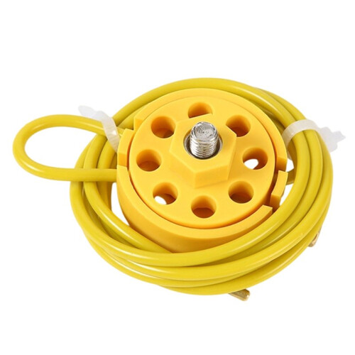Adjustable Cable Lock Wide Application for Industrial Safety - Reliable Locking Handle,Supports Multiple Yellow