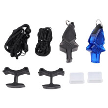 2PCS Sports Whistle Set Loud Crisp Sound with 2 Silicone Mouth Grips and 2 Lanyards for Referees and Coaches