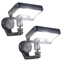 2 Stück Solar-Bewegungsmelderleuchten, 2-in-1-Magnet- und Klebehalterung, 3 Modi, IP65 Wasserdicht, Einstellbarer Winkel