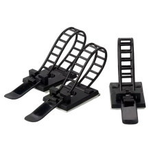 100 Piezas de Clips de Cable Autoadhesivos, Abrazaderas de Alambre, Fijación Ajustable para Soporte de Cable de Coche CL-3