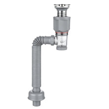 - Drain Assembly and U-Shaped Odor-Blocking Telescopic Corrugated Drain Hose for Washbasins