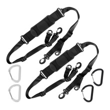 2Pcs Adjustable Beach Chair Carry Straps with Carabiner, Shoulder Carry Bands Strap for Folding Chairs, Camping Loungers