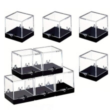 20 Teche Espositive per Minerali - Scatole Trasparenti con Coperchio per Pietre Preziose, Monete, Diamanti, Rocce - Decorazione per La Casa e La