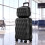 Homcom HOMCOM 2-Piece Luggage Set, Hard Shell Suitcase Set with TSA Lock, Black 1