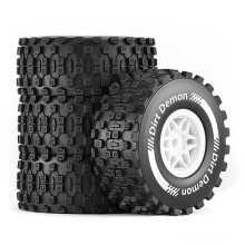 4PCS 80mm Short Course Off-Road Tires Wheels for 1/14 1/16 for Slash RC Upgrade Parts White