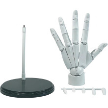 Articulated Hand Model, 1:1 Posable Left Hand with Stand Finger Joints Hold Drawing Poses for Sketching, Painting