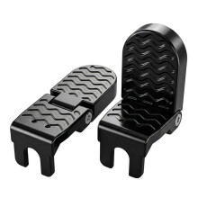 E-Bike Foot Pegs 15mm Axle ONLY, Anti-Slip Foldable Rear Pedals, Aluminum Bike Footrests for E-Bike, MTB & Folding