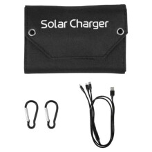 10W Foldable Solar Panel USB Portable Folding Bag for Cell Phone Outdoor Waterproof Power Bank for Camping Hiking