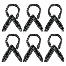 Paquet de 6 Écharpes Rafraîchissantes pour le Cou Bandanas Glacés pour Temps Chaud Ultra Running Marche Vélo Femmes Hommes Noir