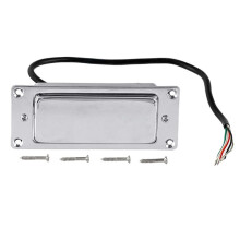 -Humbucker 68 X 29 mm, Gekapselter Tonabnehmer für E-Gitarre, Hals- und Steg-Spulenaufteilung, für LP-Gitarre, Silber