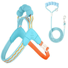 Reflective Dog Harness Set No-Pull Step-in Vest for Small Dogs A