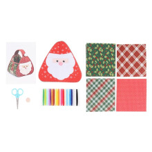 Festive Holiday Patchwork Tote with Carry Handles,Cute Christmas Characters,Fun Seasonal Decor&Space-Saving Declutter B