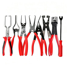 Hose Clamp Pliers Set for Fuel Oil & Water Hoses, Long Reach Carbon Steel Multi-Functional Automotive Wire Tool