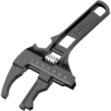 Adjustable Wrench 6-68mm Universal Repair Set , 8Inch Short Shank Large Openings Wide,for Bathroom Washbasin Tube Nut