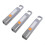 SMILING  3 Pcs Rechargeable EDC Flashlight with Hook Lock,  Adjustable Focus Pocket Light, COB LED Emergency Lamp 1