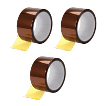3 Rolls Heat Tape High Temperature Polyimide Tape 2 Inch X 108 Ft for Soldering, 3D Printing, Electrical and Sublimation