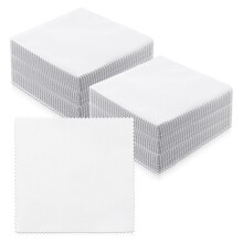 200Pcs Pre-Cut Cotton Fabric Squares - 5-Inch White Material for Beginner Sewing, DIY Projects & Art