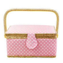 Cesto Portátil para Kit de Costura - Conjunto Completo de Itens Essenciais para Costura Doméstica, com Alça e Organizador.