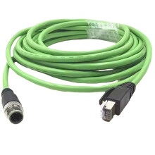 Cable de 3 Metros de 8 Pines M12 A RJ45, IP67, Resistente Al Agua, Blindado STP, de Cable Ethernet Industrial RJ45 para EtherCAT/Profinet/IIoT