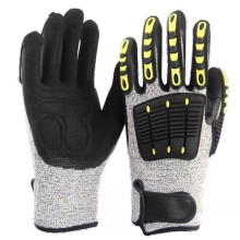 Anti-Vibration Protection Working Gloves Anti-Cut Anti-Smashing Outdoor Rescue Safety Work Gloves(L)