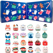 (Calendar A)Christmas Countdown Advent Calendar Pvc Squeeze Toy Gift For Holiday Decor