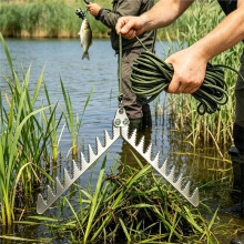 Cortador de Grama para Plantas Aquáticas Dobrável com 20m de Corda Removedor de Ervas Aquáticas para Lagoa, Piscina, , Canoagem e Pesca