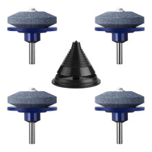 Lawnmower Blade Sharpener with Lawn Mower Blade Balancer Rotary Lawn Mower Blade Sharpener for Any Power Hand Drill