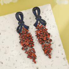 (Red) Drop Earrings Copper For Women Fashionable Geometric Design Special Occasions