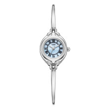 (Silver White) Wristwatch Ladies Trendy With Decorative Features And Slim Alloy For Strap Gifts