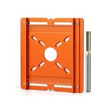Placa Base para Máquina de Corte con Doble Escala para Banco de Carpintería, Bases para Fresadora de Ranurado y Recorte con Rieles Laterales