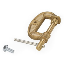 300A Electrode Clamp High Power Brass Grounding Work Clamp C-Shaped Ground Earth Clamp Replacement