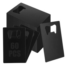 60 Apribottiglie A Forma di Carta, Apribottiglie per Birra In Acciaio Inossidabile per Portafoglio, Tasca, Regalo per Matrimoni e Feste.