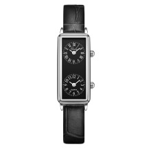 (White Black) Vintage Rectangular French Womens Watch With Quartz Suitable Office Style For