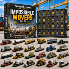 (Heavy Machinery)City Service Vehicles Advent Calendar With Acrylic Craft For Kids Christmas Gift