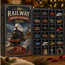 (Winter C Train)City Service Vehicles Advent Calendar With Acrylic Craft For Kids Christmas Gift