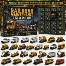 (Maintenance Vehicle)City Service Vehicles Advent Calendar With Acrylic Craft For Kids Christmas Gift