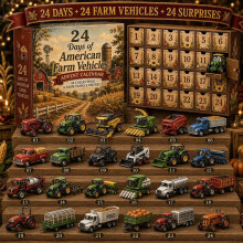 (Autumn Agriculture)City Service Vehicles Advent Calendar With Acrylic Craft For Kids Christmas Gift