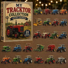 (Tractor Model)City Service Vehicles Advent Calendar With Acrylic Craft For Kids Christmas Gift
