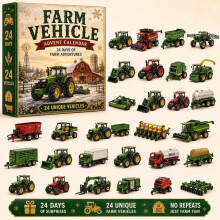 (Snow Vehicle)City Service Vehicles Advent Calendar With Acrylic Craft For Kids Christmas Gift