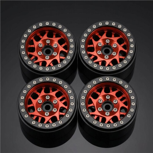 Conjunto de 4 Rodas Beadlock Liga de Alumínio 1,9 Polegadas para Carros RC Crawler 1/10 2