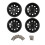 4 Peças de Aro de Roda Beadlock de Liga de Zinco com 10 Furos Redondos Pequenos de 1,9 Polegadas para Crawler RC 1/10 - Acessórios DRM130B 1