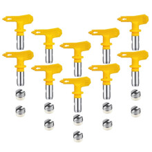 10 PCS Rotatable Airless Sprayer Nozzles Set, 211 213 313 315 411 413 517 515 619 623 Tip Groottes voor Verfspuit