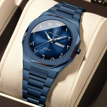(Blue) Watch Ladies With Alloy Case And Calendar Design Suitable Events For Formal