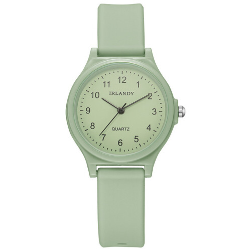 (Green) Watch Female Quartz With Pointer Dial And Plastic Strap Present Graduation For