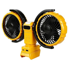3-Standen Instelbare Draagbare Tafelventilator voor Kamperen en voor 20V-Accu'S
